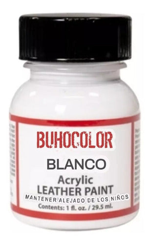 Buhocolor Paint for Leather / Fabric / Wood 35ml White 0