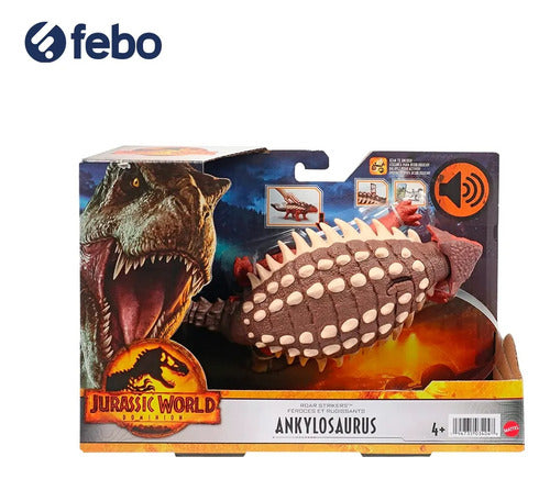 Mattel Jurassic World Ankylosaurus Roar Strikers HDX36 Febo 1