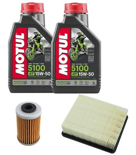 Motul Kit Service Ktm Duke 200 Filtros + Aceite Semi Jm Motos 0