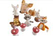 Adorno Torta Animales Del Bosque Nórdicos Porcelana Fría 0