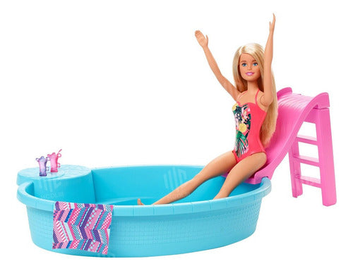 Barbie Set De Baño Kit Pileta, Piscina, Tina Muñeca Barbie Mattel 0