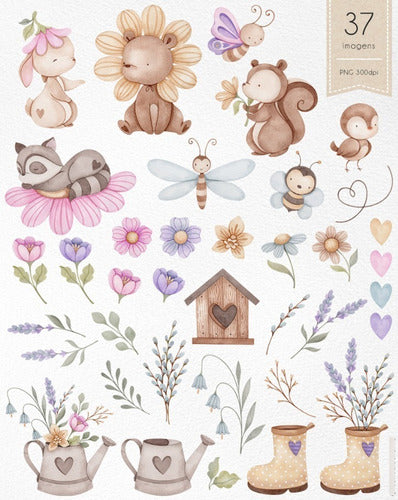 PNG Images Kit Animals Flowers Spring Ni45 1