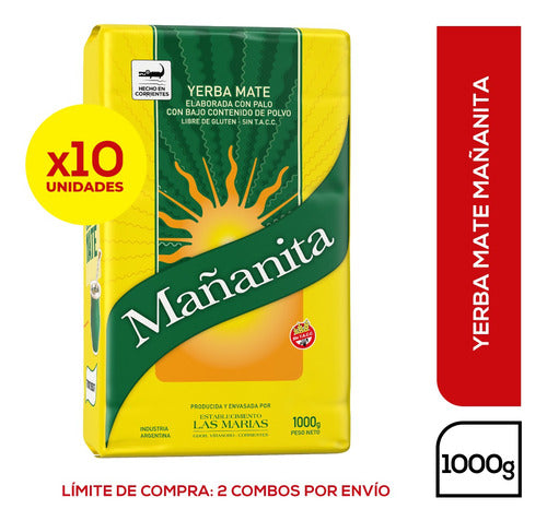 Yerba Mate Mañanita 1 Kg X 10 Unidades 0