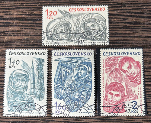 Serie De Estampillas De Astronautas De Checoslovaquia 1964 1