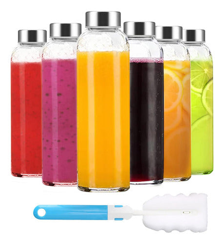 Botellas Reusable De 510ml Con Tapa De Acero, Conjunto De 6 0