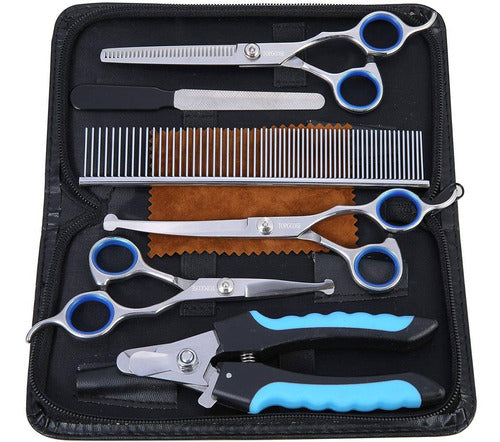 TOPGOOSE Pet Grooming Scissors Kit for Dogs - Set of 6 1