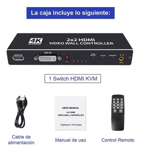 Avg Pro Controlador De Pantallas Video Wall 1 In 4 Out 4k Hdmi 6