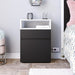 Modern Functional Bedside Table with Drawer and Door by Ciudad Muebles 0