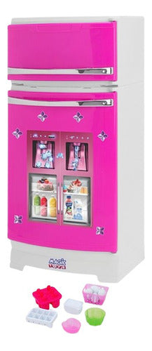 Geladeira Brinquedo Infantil Pink Mágica 2