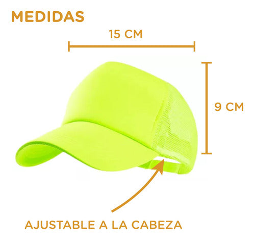 Pack of 12 Solid Fluorescent Trucker Style Caps for Sublimation 30