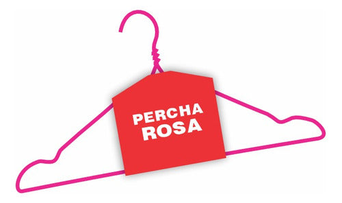 Bolsas Para Lavaderos Perchas De Alambre Forradas Reforzadas X50 - Color Rosa 1