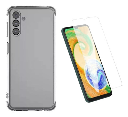 Samsung Funda Para A04s Trasparente Reforzada Case + Vidrio 0