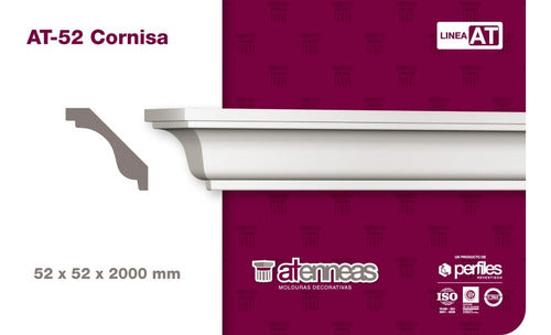 Atenneas Moldura Cornisa Interior Telgopor At-52 X 2mt 0