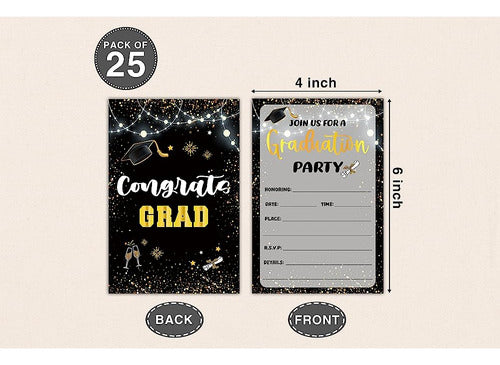 Gihyan Graduation Party Invitations with Envelopes - Announcement Cards 1