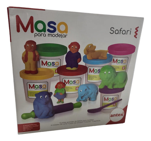 Set Masas Safari Palo De Amasar Tablero Y Moldes Antex 0