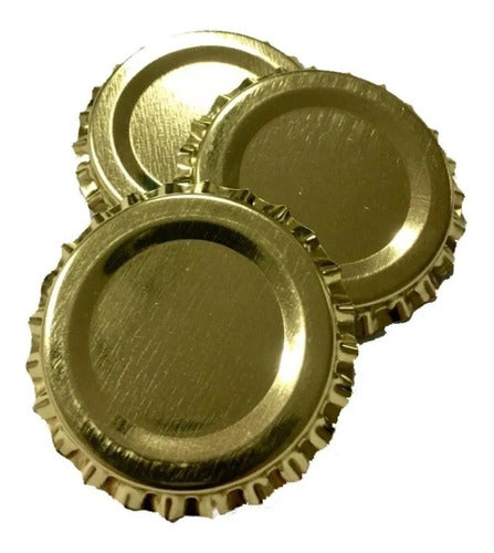 500 Golden 40mm Crown Caps for Bottles - Pack of 500 0