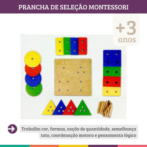 Prancha De Seleção Infantil Atividade Montessori Jogo Nig 4