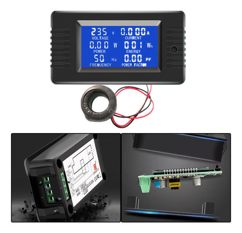 Voltímetro De Amperímetro De Fechamento Digital Ac 80 ~ 260v 4