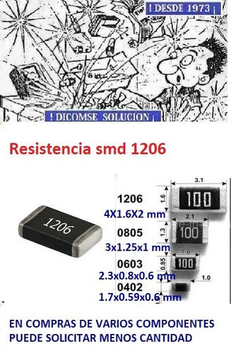 Resistencia Smd 1206 1/4w 5%  18k X 100 U 1