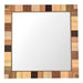 República Diseño Decorative Wall Mirror Square Frame Multi Wood 50x50 0