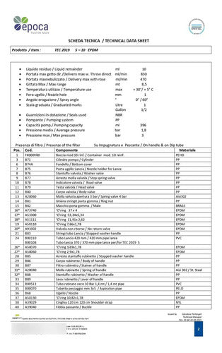 Época Fumigador Pulverizador Tec 10L C/Lanza EPDM 2