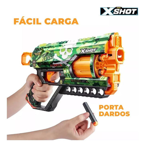 X-Shot Pistola Skins Griefer Lanza Dardos Recarga Trasera 1