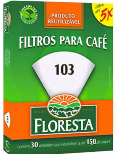 Filtro Cafe 103 Reutilizavel Floresta C/30 Unid/150 De Papel 0