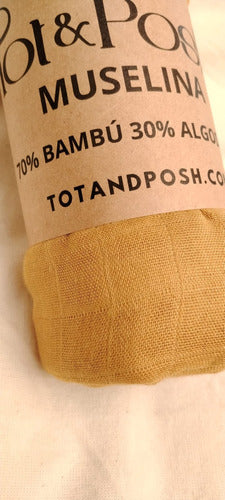 Tot and Posh Manta De Muselina Para Bebé - 70% Bambú Y 30% Algodón, Suave 2