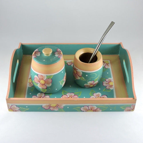 Artisan Tray Co: Breakfast Tray with Mate and Sugar Bowl or Yerbera 0