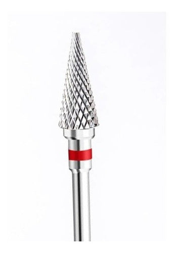 AIHD Red Cone Tungsten Carbide Bit for Manicure and Pedicure 2