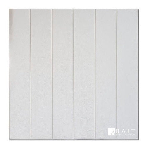 Self-Adhesive 3D Wood-Like White Texture Panels Pack of 5 0