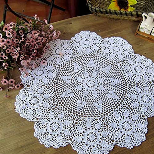 Kilofly Crochet Lace Cotton Table Sofa Cover 1