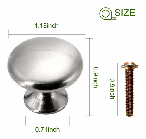 POZEAN 30 Pack Brushed Nickel Cabinet Knobs 2