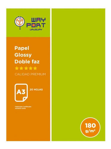 Papel Foto Wayport Doble Faz Glossy A3 Serviciopapelero 0