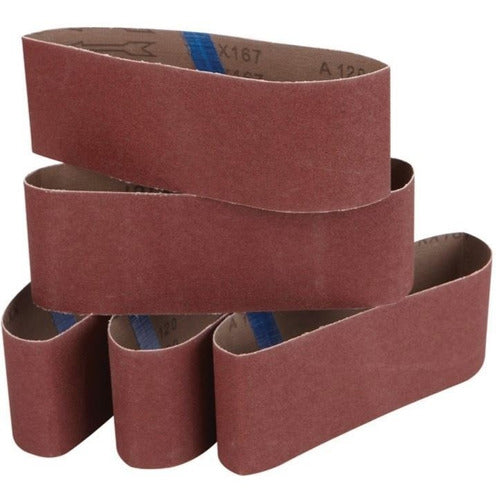 Terva Aluminum Oxide Belt Sanding Paper 3puLG(242-50) Pack of 2 Grains 80-120 0