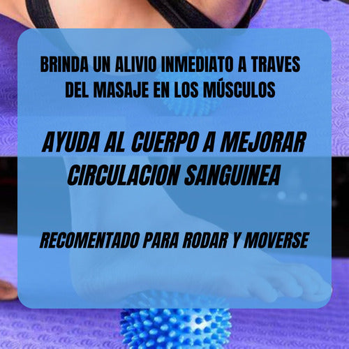 Therapeutic Massage Ball Stimulating Nodules 8-10 cm Pilates Yoga 4