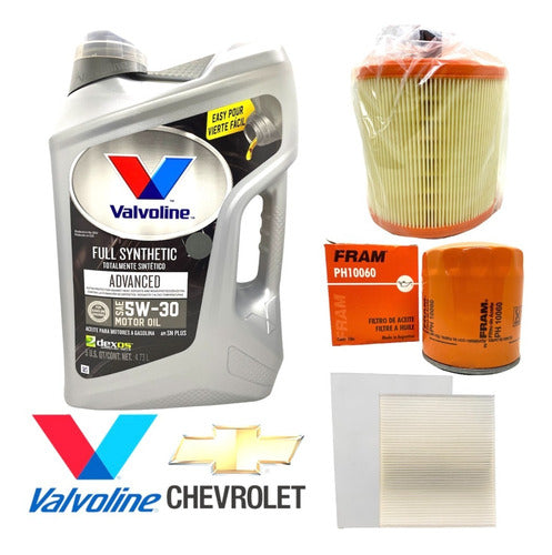 Chevrolet Kit Cambio De Aceite Cruze 1.4 T 3 Filtros + Valvoline 5W30 0