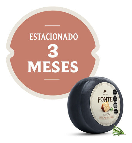 Quesos Fonte Sardo Cheese Complete Wheel 3.5 Kg Approx 1