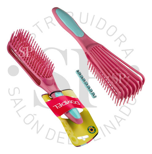 Dompel Anti Frizz Detangling Brush for Curly Hair 2