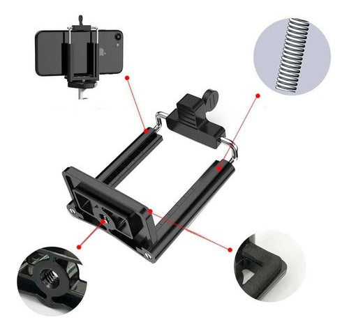 Soporte Adaptador De Celulares Para Tripode Y Monopod Rosca 2