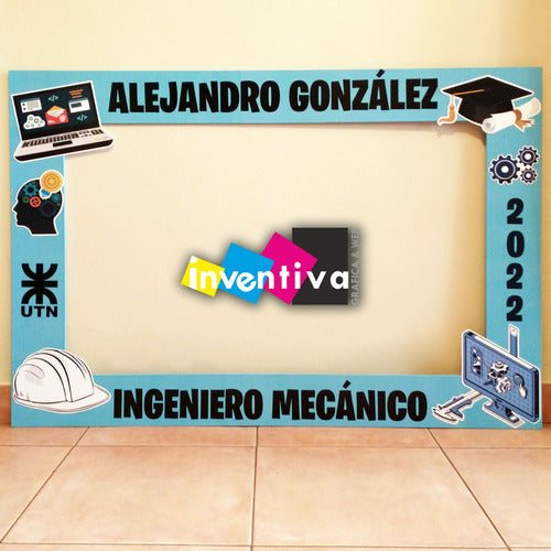 Inventiva Grafica y Web Marco Selfie Egresados Licenciados 100x70 - Personalizado 3