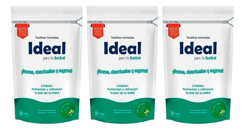 Ideal Wet Wipes for Your Baby with Aloe Vera 50u X3 0