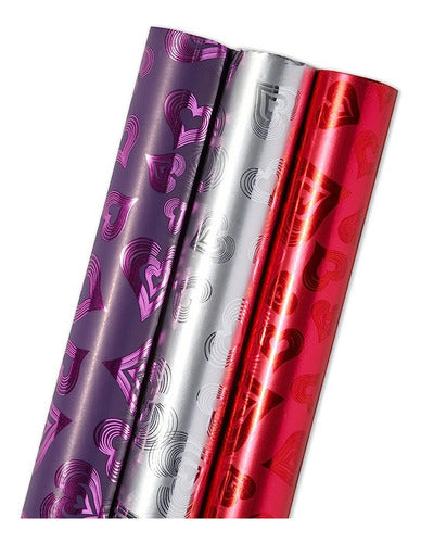 Juvale Holographic Gift Wrapping Paper with Hearts for Valentine's 0