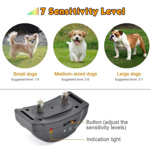 2 X Eléctrico Anti Ladridos E-collar No Ladridos Pequeño Per 3