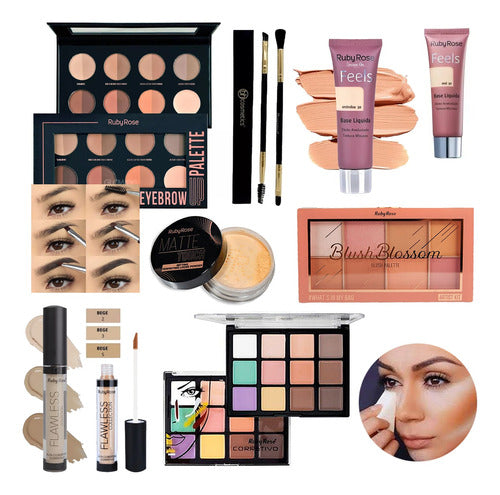 Ruby Rose Professional Makeup Kit with Foundations, Correctors, and Powders 0