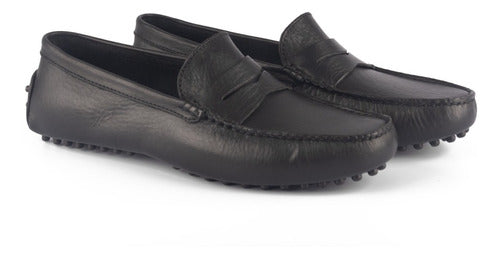 Mc Shoes Black Leather Driver Moccasin Men 301095 1