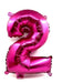 Tu Mundo Metallic Number Balloons 41 cm Fuchsia 3