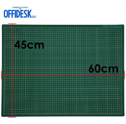 Base Corte Tabla Pvc A 45x60cm + Cutter Onix Hoja 18mm Sx70 1