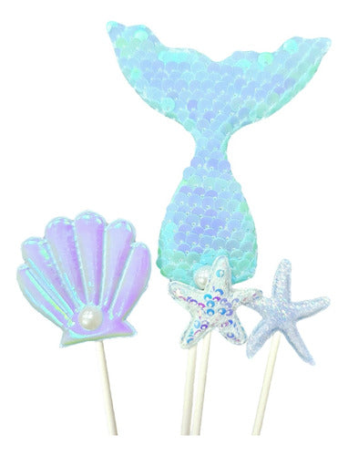 DARUMASHOP Mermaid Tail Cake Topper Kit 0