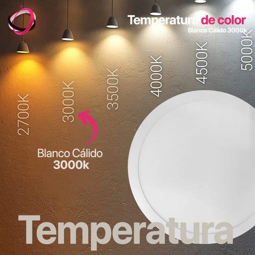 Candela Plafon Panel Led 24W Aplicar Con Base 220V 4